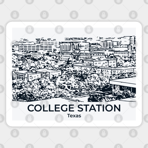 College Station - Texas Magnet by Lakeric